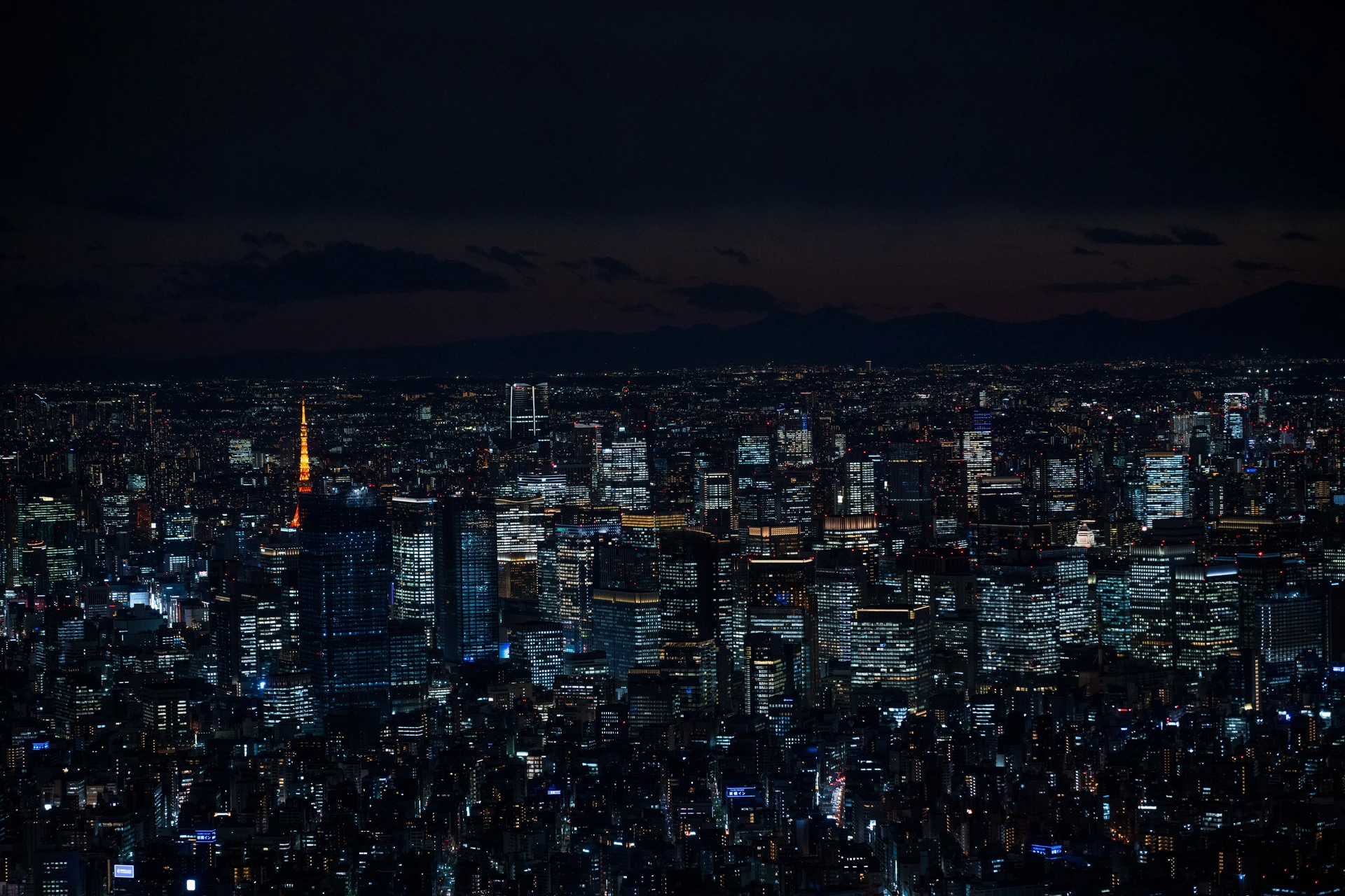 Tokyo skyline at night